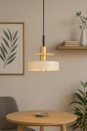 Pendant lamp 1xE27 Solea Latte/Gold