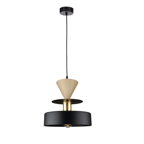 Lampa wisząca 1xE27 Valia Black/Latte