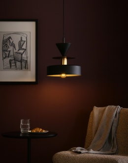 Lampa wisząca 1xE27 Valia Black