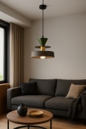 Lampa wisząca 1xE27 Valia Brown/Khaki