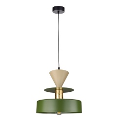 Lampa wisząca 1xE27 Valia Khaki/Latte