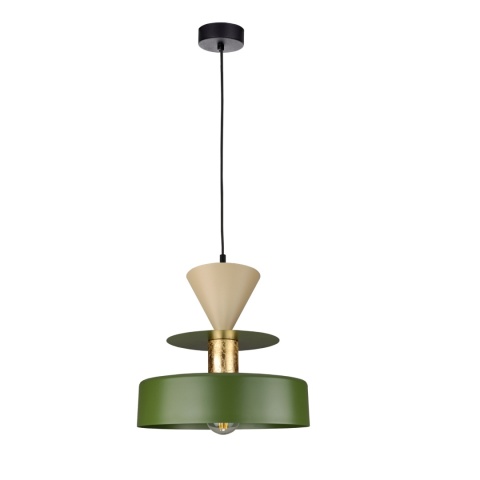 Lampa wisząca 1xE27 Valia Khaki/Latte