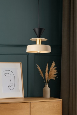 Lampa wisząca 1xE27 Valia Latte/Black