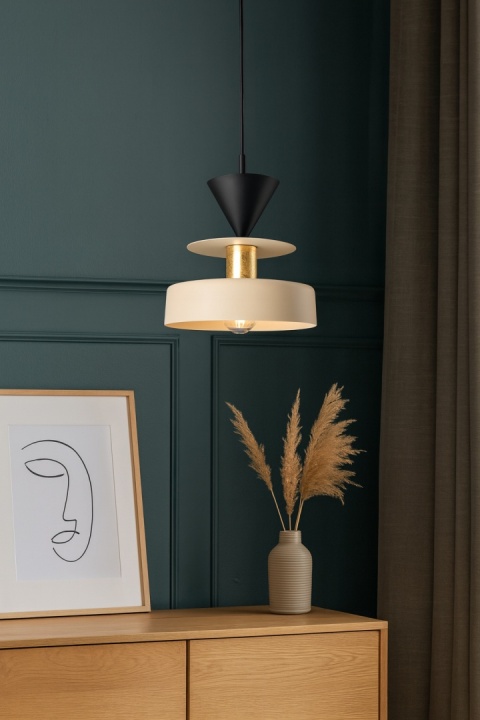 Lampa wisząca 1xE27 Valia Latte/Black