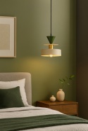 Lampa wisząca 1xE27 Valia Latte/Khaki