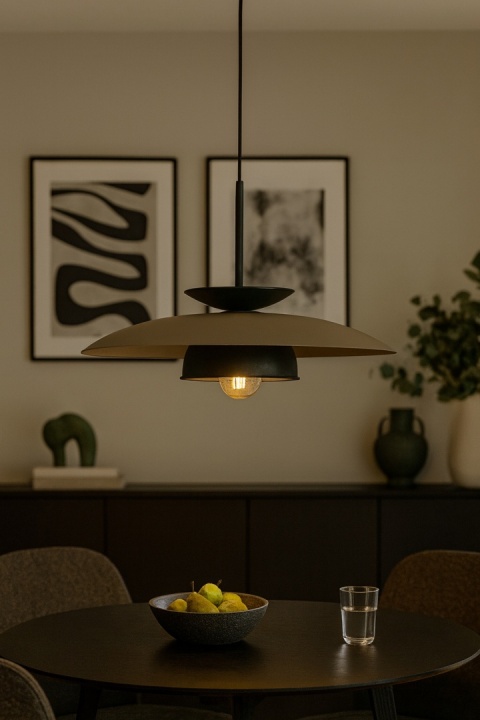 Lampa wisząca 1xE27 Zenya Brown/Black