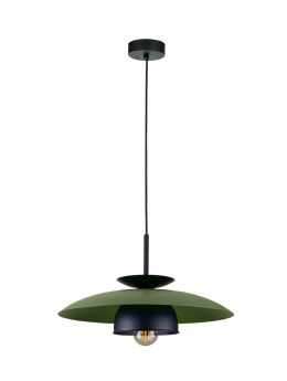 Lampa wisząca 1xE27 Zenya Khaki/Black