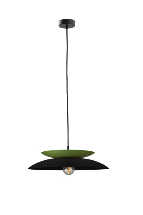Lampa wisząca 1x Ferro Black/Khaki