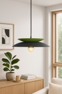 Lampa wisząca 1x Ferro Black/Khaki