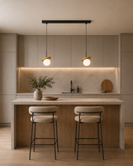 Lampa wisząca 2xE14 Aura Black/Gold