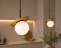 Lampa wisząca 2xE14 Aura Black/Gold