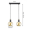 Pendant Lamp 2xE27 Auralis Black/Gold
