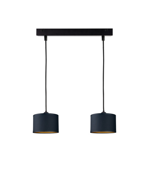 Lampa wisząca 2xE27 FLOW BLACK