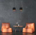 Lampa wisząca 2xE27 FLOW BLACK