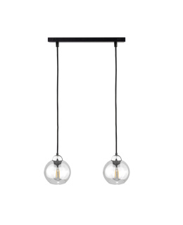 Lampa wisząca 2xE27 MIRAGE BLACK/SILVER