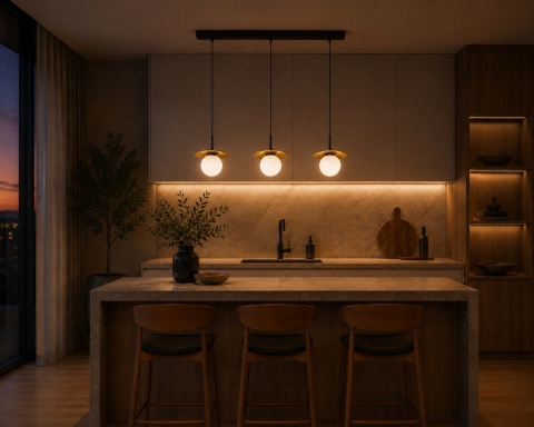 Lampa wisząca 3xE14 Aura Black/Gold