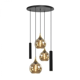 Lampa wisząca 3xE27 + 2xGU10 CALYPSO BLACK 2891