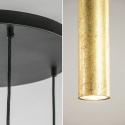 Lampa wisząca 3xE27 + 2xGU10 CALYPSO BLACK/GOLD 2888