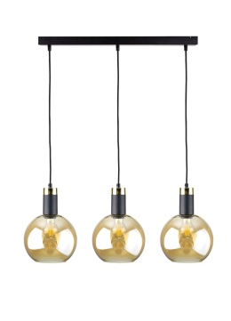 Lampa wisząca 3xE27 Auralis Black/Gold