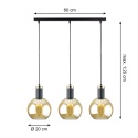 Lampa wisząca 3xE27 Auralis Black/Gold