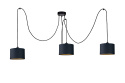 Lampa wisząca 3xE27 FLOW BLACK LONG