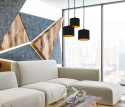 Lampa wisząca 3xE27 FLOW BLACK