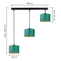 Lampa wisząca 3xE27 FLOW GREEN