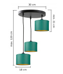 Lampa wisząca 3xE27 FLOW GREEN