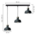 Lampa wisząca 3xE27 HEBE BLACK