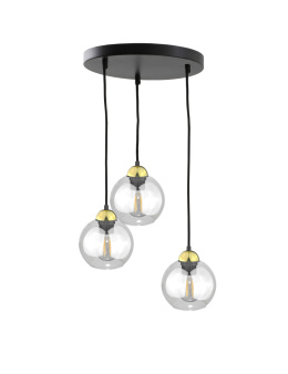 Lampa wisząca 3xE27 MIRAGE BLACK/GOLD