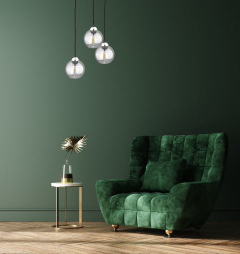 Lampa wisząca 3xE27 MIRAGE BLACK/SILVER Lampa wisząca 3xE27 MIRAGE BLACK/SILVER