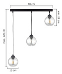 Lampa wisząca 3xE27 MIRAGE BLACK