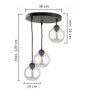 Lampa wisząca 3xE27 MIRAGE BLACK