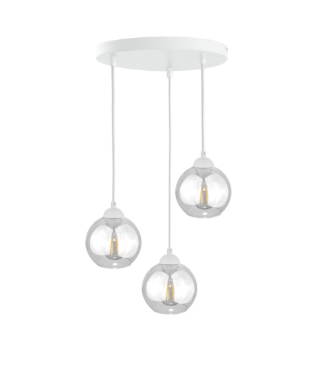 Lampa wisząca 3xE27 MIRAGE WHITE