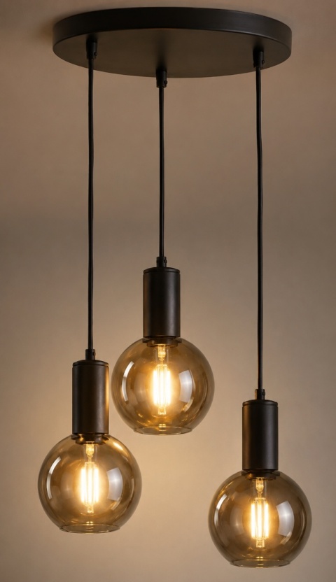 Lampa wisząca 3xE27 SUPRA BLACK