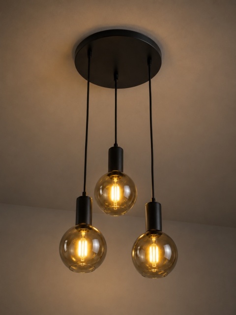 Lampa wisząca 3xE27 SUPRA BLACK