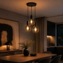 Lampa wisząca 3xE27 SUPRA BLACK