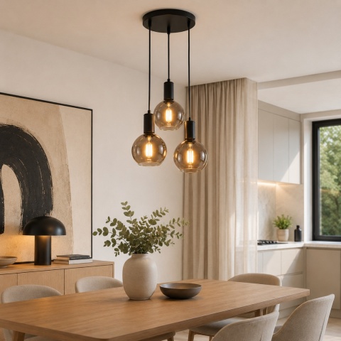 Lampa wisząca 3xE27 SUPRA BLACK