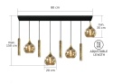 Lampa wisząca 4xE27 + 4xGU10 CALYPSO BLACK/GOLD 2887