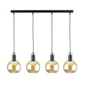 Pendant Lamp 4xE27 Auralis Black/Gold