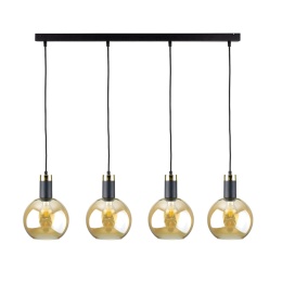 Pendant Lamp 4xE27 Auralis Black/Gold