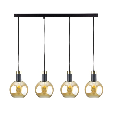 Pendant Lamp 4xE27 Auralis Black/Gold