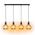 Pendant Lamp 4xE27 Auralis Black/Gold