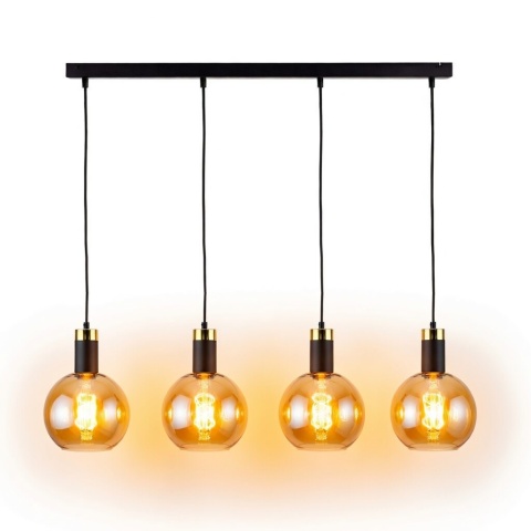 Pendant Lamp 4xE27 Auralis Black/Gold