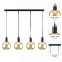 Pendant Lamp 4xE27 Auralis Black/Gold