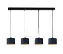 Lampa wisząca 4xE27 FLOW BLACK