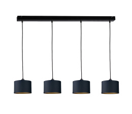 Lampa wisząca 4xE27 FLOW BLACK