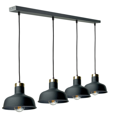 Lampa wisząca 4xE27 HEBE BLACK