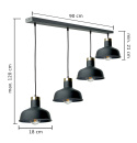 Lampa wisząca 4xE27 HEBE BLACK