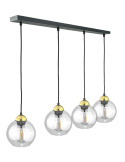 Lampa wisząca 4xE27 MIRAGE BLACK/GOLD